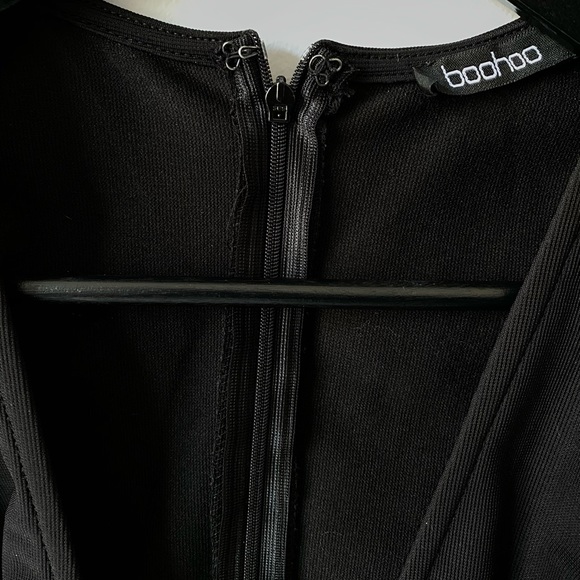 Black Mini Dress With Eyelet Detail - Picture 5 of 5